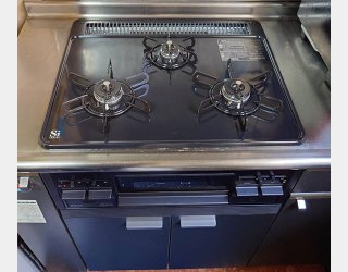 施工後：パロマ「スタンダード」PD-N36・パロマ「コンロ下部専用キャビネット」PDC-61B