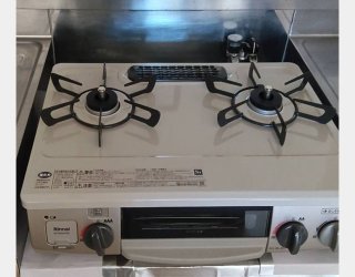 設置後：テーブルガスコンロ「コンパクト」RT34NJH7SA-CL
