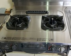 施工後：リンナイ「キャビネット型グリル付コンロ」URG-655TS2A-L