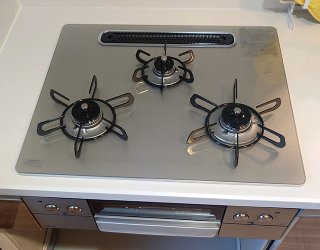 東京都江東区M邸ビルトインガスコンロ、タカラスタンダードTN57WV60C→パロマ「フェイシスグランド」PD-893WS-U60GH交換施工事例