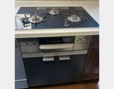 施工後：パロマ「フェイシスグランド」PD-893WT-U75GA2・パロマ「コンロ下部専用キャビネット」PDC-61B
