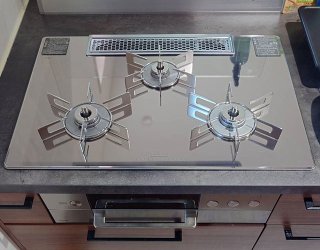 施工後：リンナイ デリシア 操作部液晶付き RHS72W38M13RCSTW