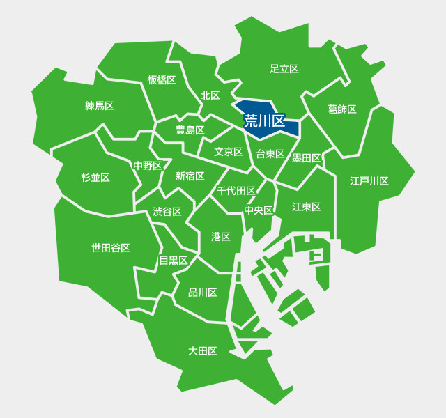 荒川区の対応エリア