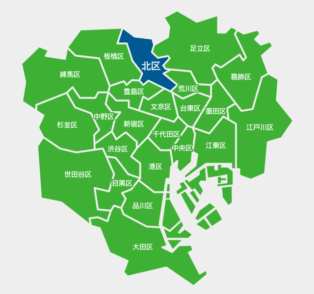 北区の対応エリア