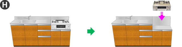 テーブルガスコンロを交換