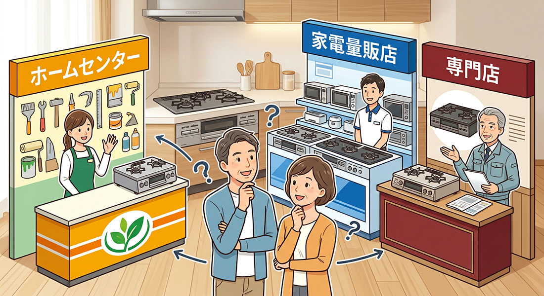 ガスコンロ交換はどこに頼む
