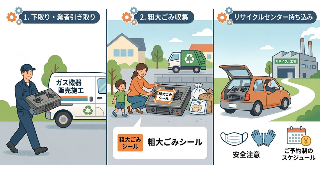 古いガスコンロはどう処分される？