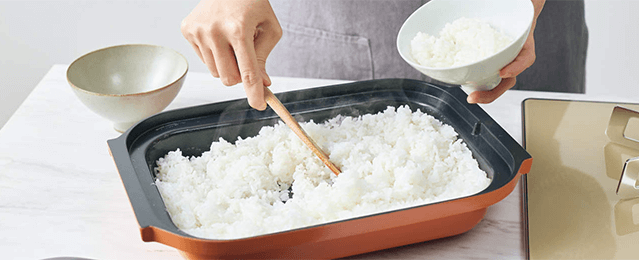 マルチグリルで炊飯