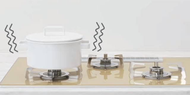 地震の時も安心「感震停止機能」