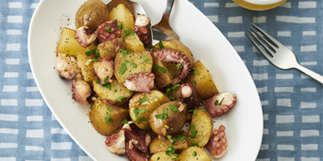 じゃがいもとタコのグリル