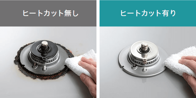 ヒートカット有無での加熱試験比較