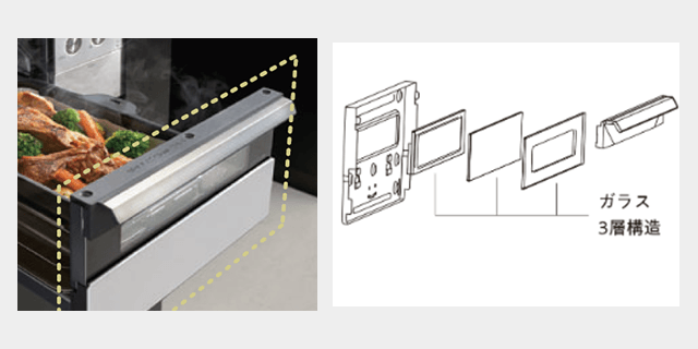 ヒートカットグリル扉