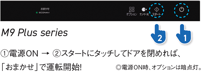 2ステップで運転スタート