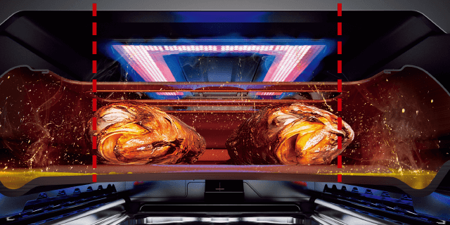 グリル調理の質を上げる遠赤外線セラミックバーナー