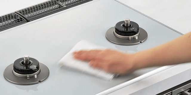 お料理の後に、サッとふき取るだけ