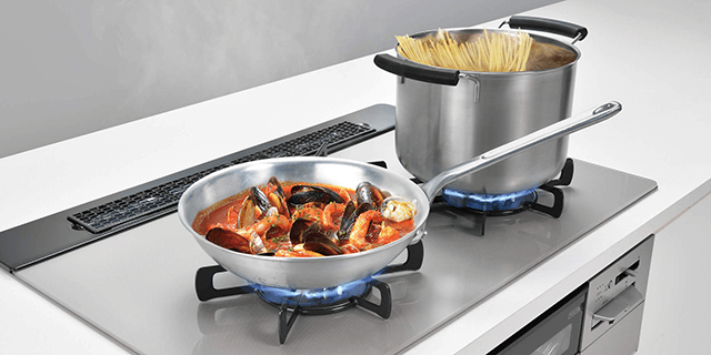 Wワイド火力バーナー