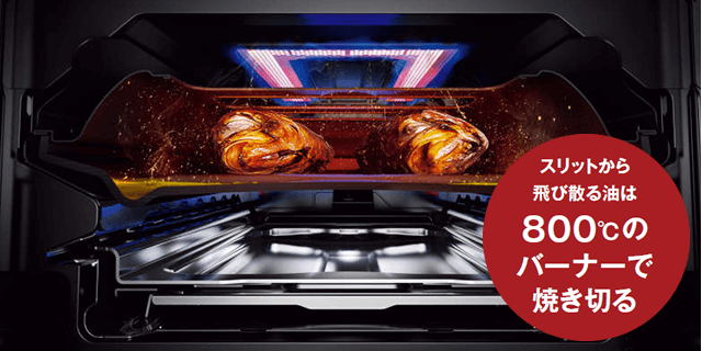 油は飛びにくく