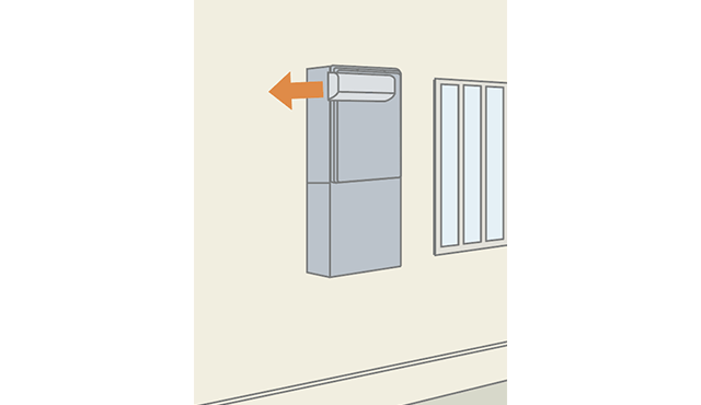 屋外壁掛型／側方排気