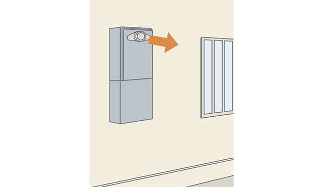 屋外壁掛型／丸排気