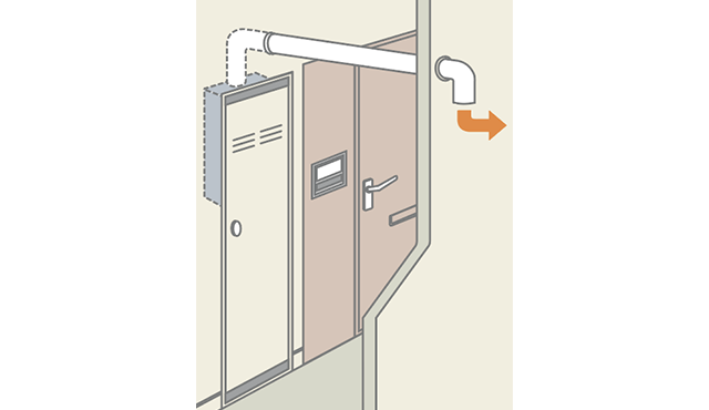 PS扉内上方排気設置型
